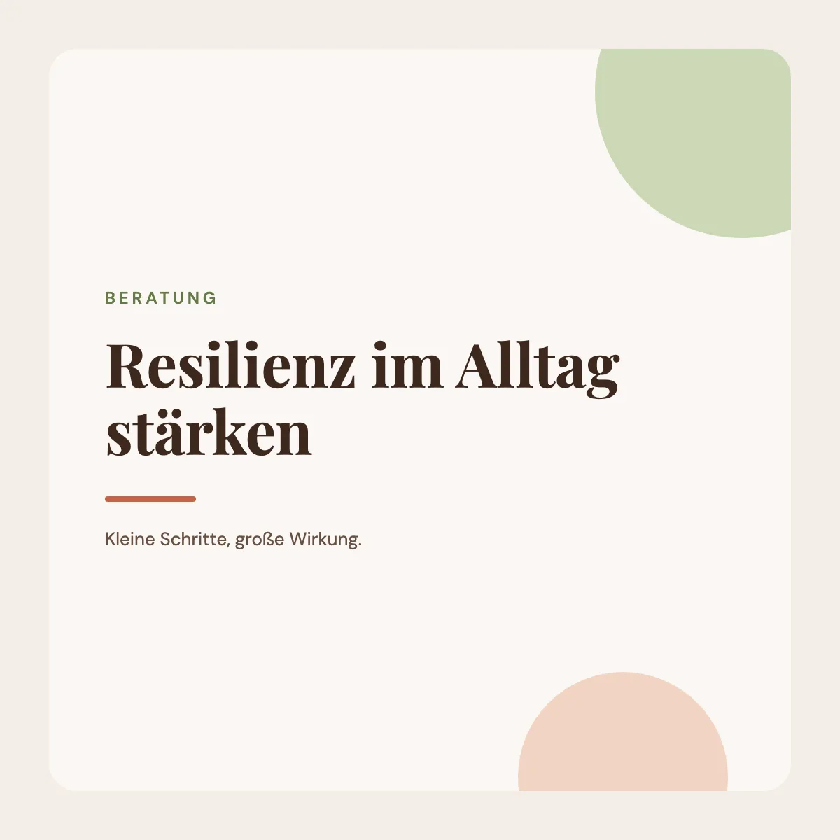 Titelgrafik „Resilienz im Alltag stärken – kleine Schritte, große Wirkung“